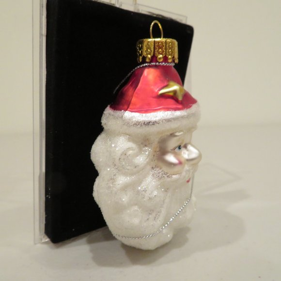 Christmas Glass Ornament Santa Handcrafted by Unique Treasure Gift Box Keepsake - Picture 3 of 6